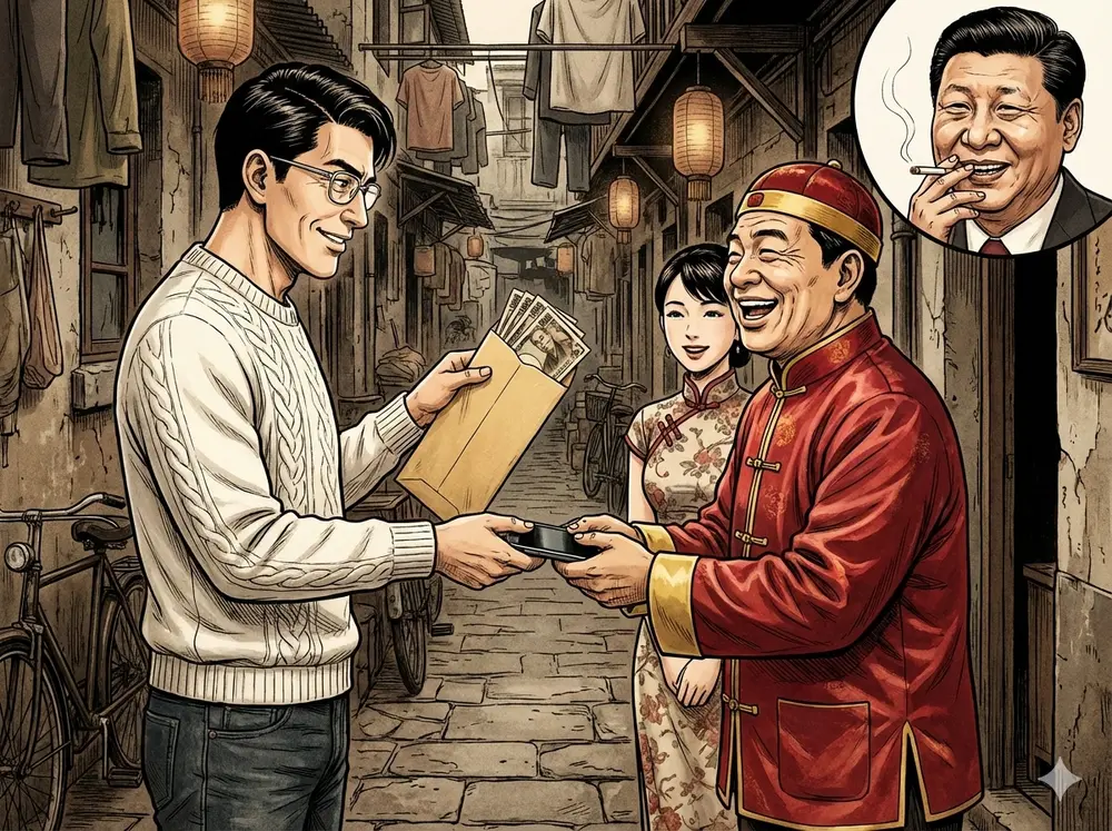 スパイ防止取引現場